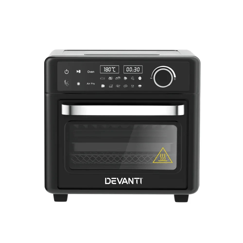 Devanti Air Fryer 15L LCD Fryers Oven - Mekamart Australia