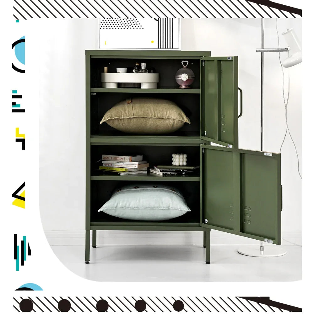 Artiss Buffet Sideboard Metal Cabinet - DOUBLE Green - Mekamart Australia