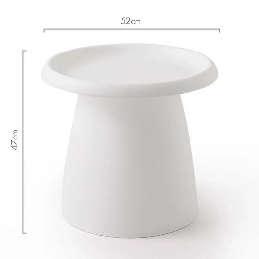 Artiss Coffee Table Round 52CM Plastic White - Mekamart Australia