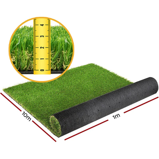 Prime Turf Artificial Grass 30mm 1mx10m Synthetic Fake Lawn Turf Plastic Plant 4-coloured - Mekamart Australia