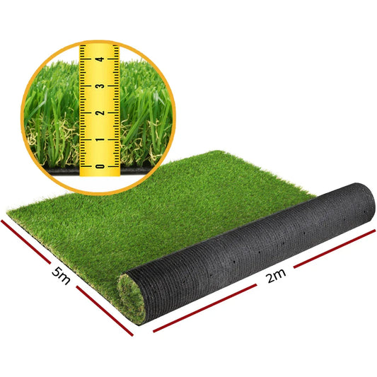 Prime Turf Artificial Grass 30mm 2mx5m Synthetic Fake Lawn Turf Plastic Plant 4-coloured - Mekamart Australia