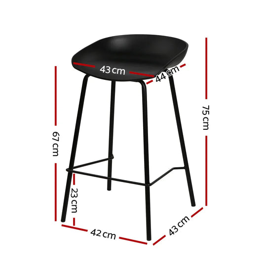 Artiss 2x Bar Stools Kitchen Counter Stools Metal - Mekamart Australia