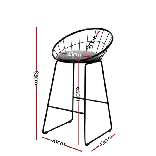 Artiss 4x Bar Stools Padded Seat Metal - Mekamart Australia