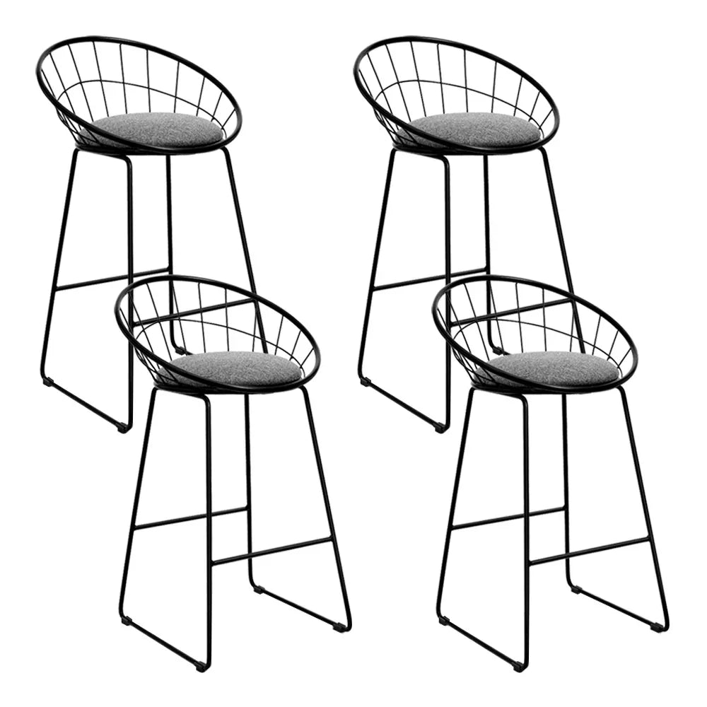 Artiss 4x Bar Stools Padded Seat Metal - Mekamart Australia