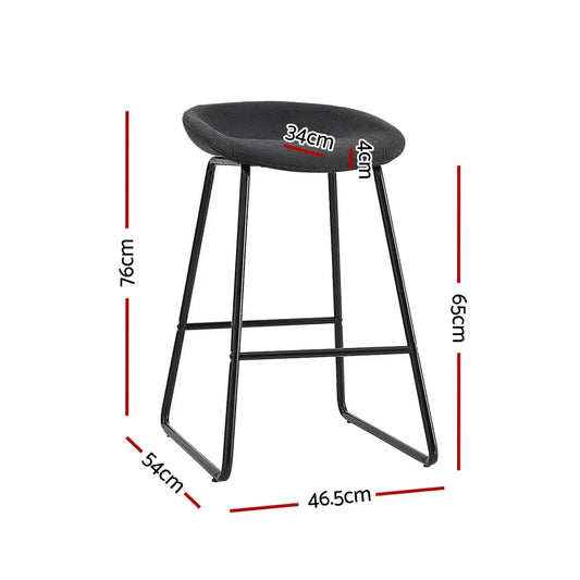 Artiss 2x Bar Stools Kitchen Dining Chairs Counter Stool PU Leather Metal - Mekamart Australia