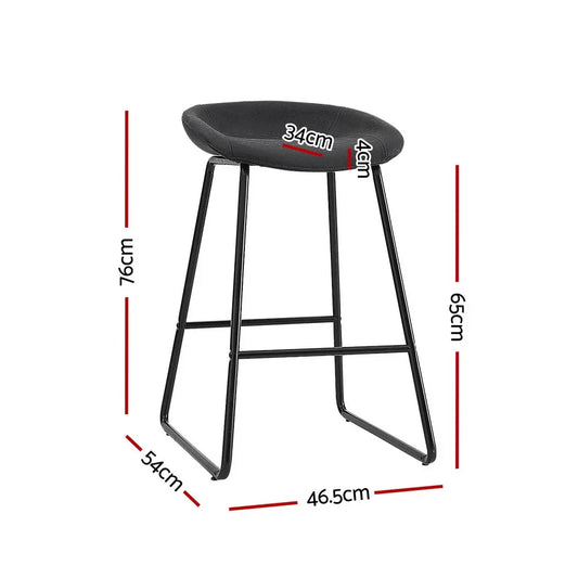 Artiss 4x Bar Stools Kitchen Dining Chairs Counter Stool PU Leather Metal - Mekamart Australia