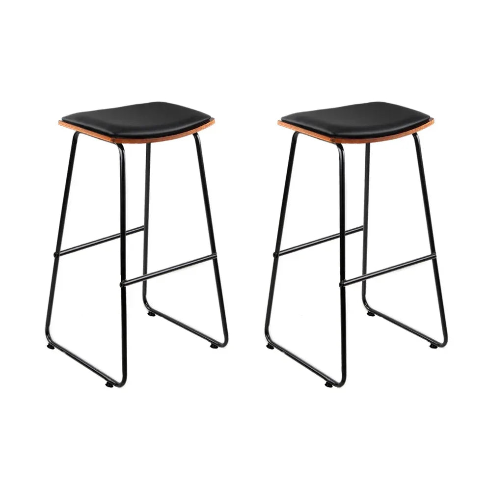 Artiss Bar Stools Kitchen Counter Stools Metal Chairs x2 - Mekamart Australia