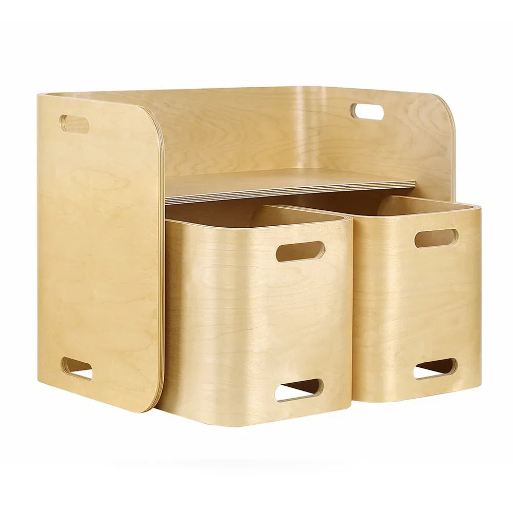 Keezi 3PCS Kids Table and Chairs Set Multifunctional Storage Desk - Mekamart Australia