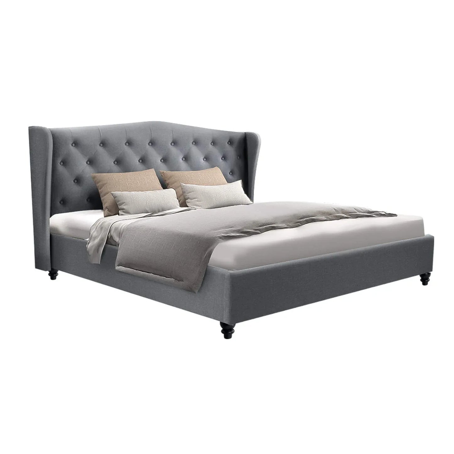 Artiss Bed Frame King Size Grey PIER - Mekamart Australia