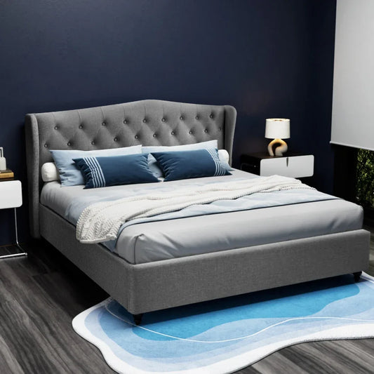 Artiss Bed Frame King Size Grey PIER - Mekamart Australia