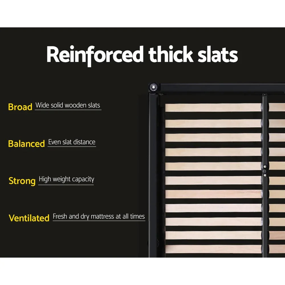 Artiss Bed Frame Queen Size Gas Lift Charcoal VILA - Mekamart Australia