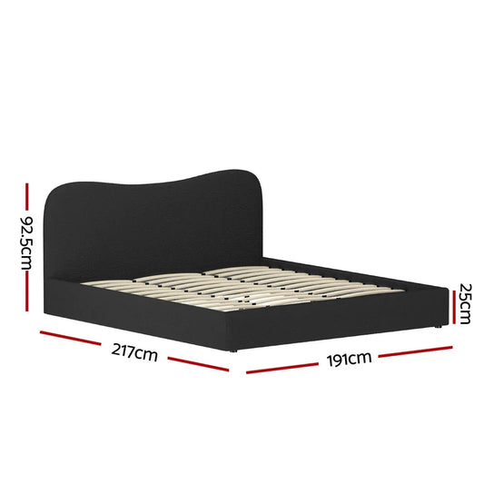 Artiss Bed Frame King Size Boucle DARA - Mekamart Australia