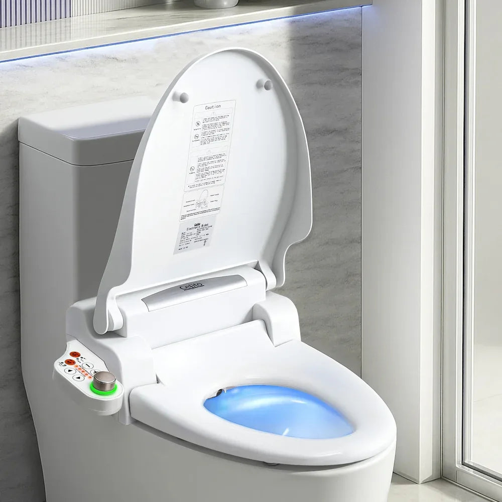 Cefito Electric Bidet Toilet Seat Cover LED Night Light Heated Seat with Remote - Mekamart Australia