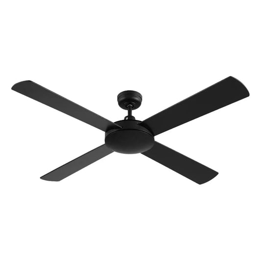 Devanti 52'' Ceiling Fan DC Motor 4 Blades w/Remote - Black - Mekamart Australia