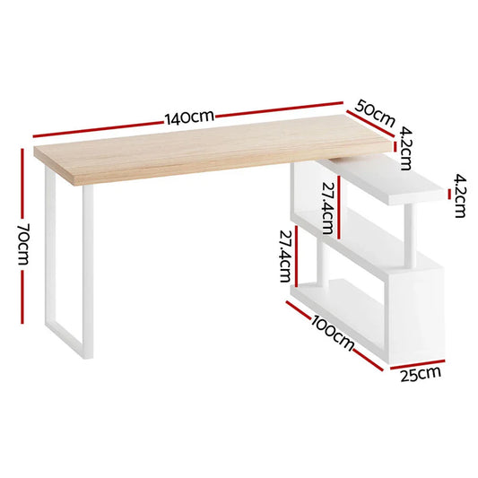 Artiss Computer Desk Bookshelf 140CM - Mekamart Australia