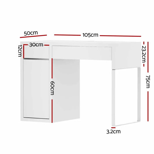 Artiss Computer Desk Drawer Cabinet White - Mekamart Australia