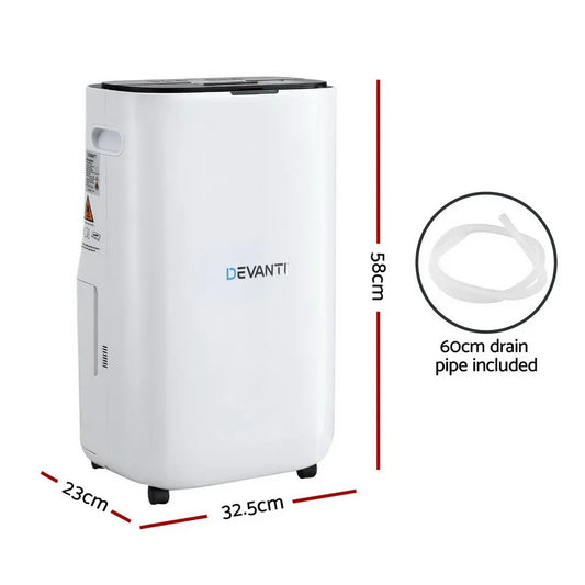 Devanti Dehumidifier 20L Air Purifier White - Mekamart Australia