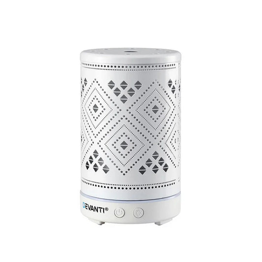 Devanti Ultrasonic Aroma Diffuser Aromatherapy 100ml LED Lights Iron Humidifier Forest
