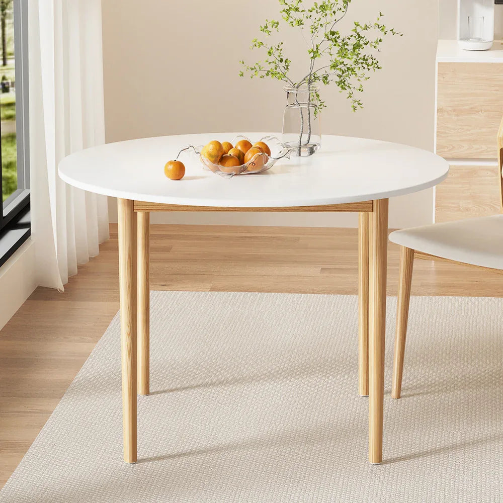 Artiss Dining Table Round White 108CM Diameter Demi - Mekamart Australia