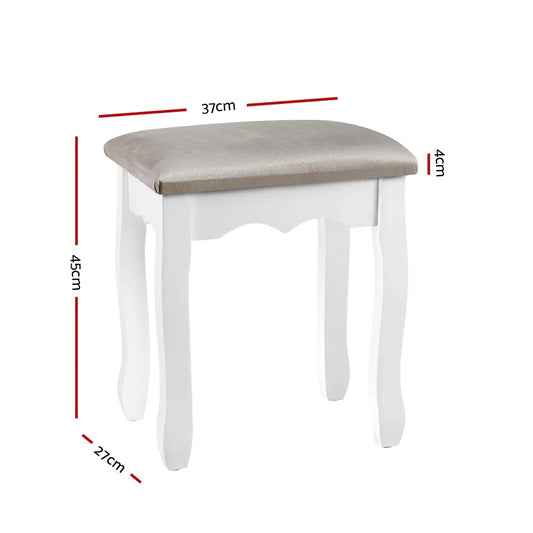 Artiss Dressing Table Stool Velvet Grey - Mekamart Australia