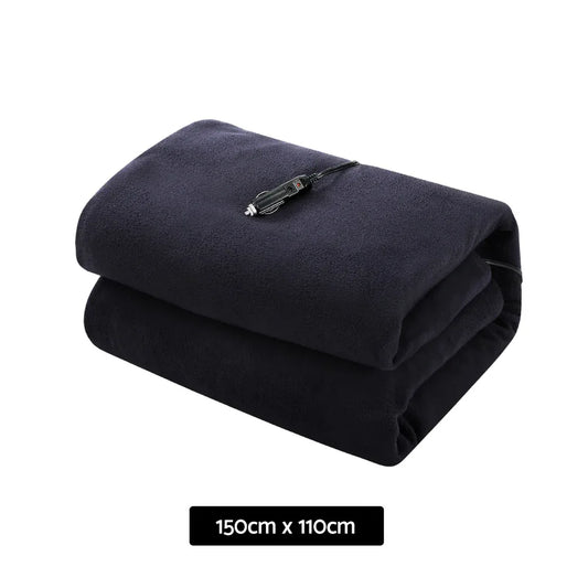 Giselle Electric Heated Blanket Car Truck Throw Rug Travel Camping 12V DC Aut - Mekamart Australia