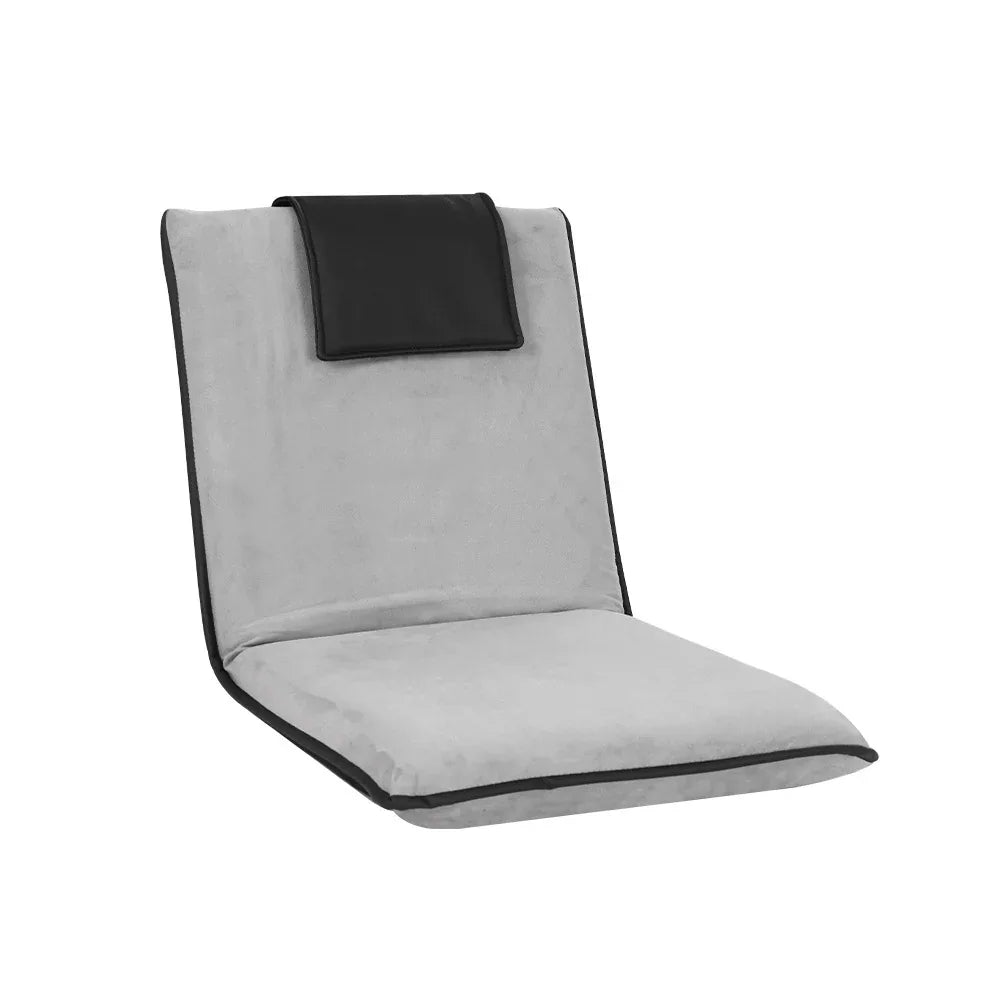 Artiss Floor Lounge Sofa Bed Couch Recliner Chair Folding Chair Cushion Grey - Mekamart Australia