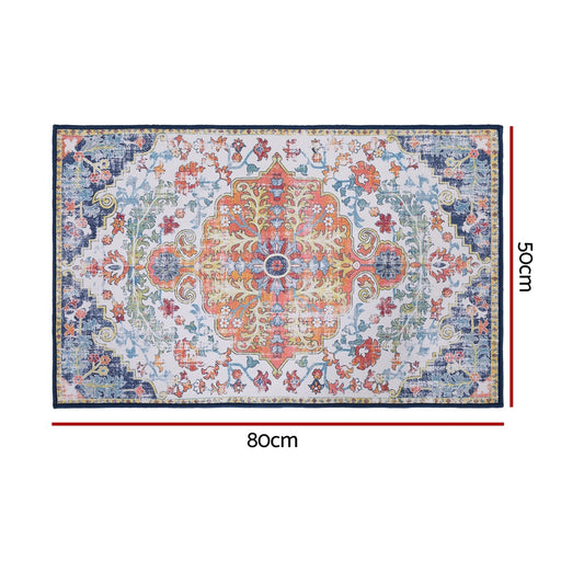 Artiss Floor Rug 50X80 Doormat Carpet Short Pile Non-Slip Entryway Mat Bohemian