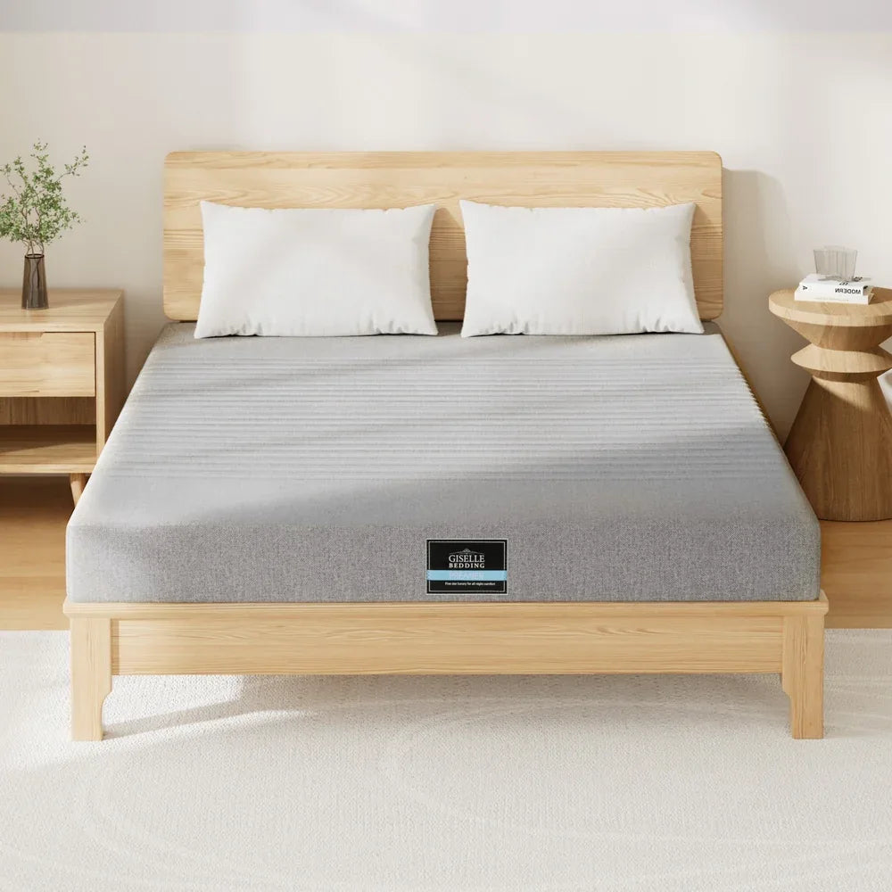Giselle Bedding Cool Gel Memory Foam Mattress Charcoal 7-Zone Washable Bamboo Cover 15cm Double - Mekamart Australia
