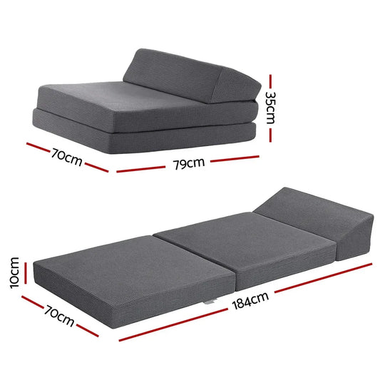 Giselle Foldable Mattress Folding Sofa Bed Trifold Sleeping Camping Cushion Mat - Mekamart Australia