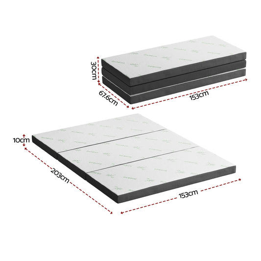 Giselle Foldable Mattress Folding Foam Mattresses Bamboo Queen