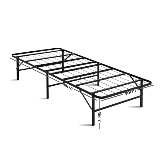 Artiss Folding Bed Frame Metal Base - Single - Mekamart Australia