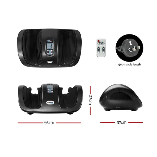 Livemor Foot Massager Shiatsu Massagers Electric Roller Kneading Leg Black