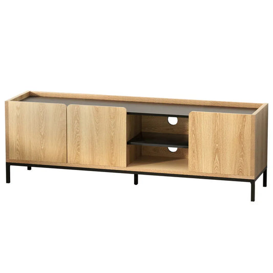 Artiss TV Unit Entertainment Unit Storage Cabinet Shelf 160cm Pine - Mekamart Australia