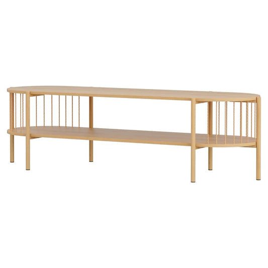 Artiss TV Unit Entertainment Unit Storage Shelf 148cm Pine - Mekamart Australia