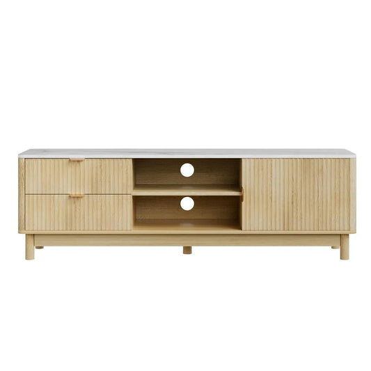 Artiss TV Unit Entertainment Unit Storage Drawer Shelf 150cm Pine - Mekamart Australia