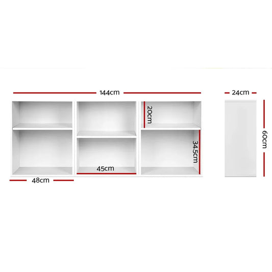 Artiss Bookshelf Set of 3 - VENA White - Mekamart Australia