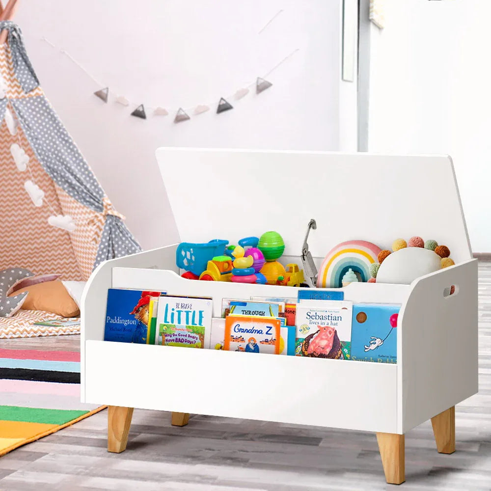 Keezi Kids Toy Box Chest Bookshelf Storage Children Bookcase Organiser Display - Mekamart Australia