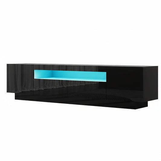 Artiss TV Unit Entertainment Unit Storage Drawer RGB LED 180cm Black - Mekamart Australia
