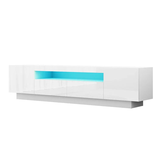 Artiss TV Unit Entertainment Unit Storage Drawer RGB LED 180cm White - Mekamart Australia
