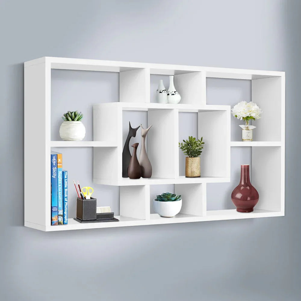 Artiss Floating Wall Shelves Bookshelf White - Mekamart Australia
