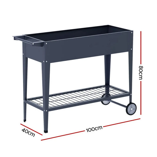 Green Fingers Raised Garden Bed x2 Elevated 100X40X80cm Planter Box Raised Container Herb - Mekamart Australia