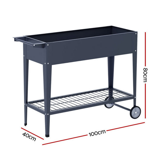 Green Fingers Raised Garden Bed x2 Elevated 100X40X80cm Planter Box Raised Container Herb