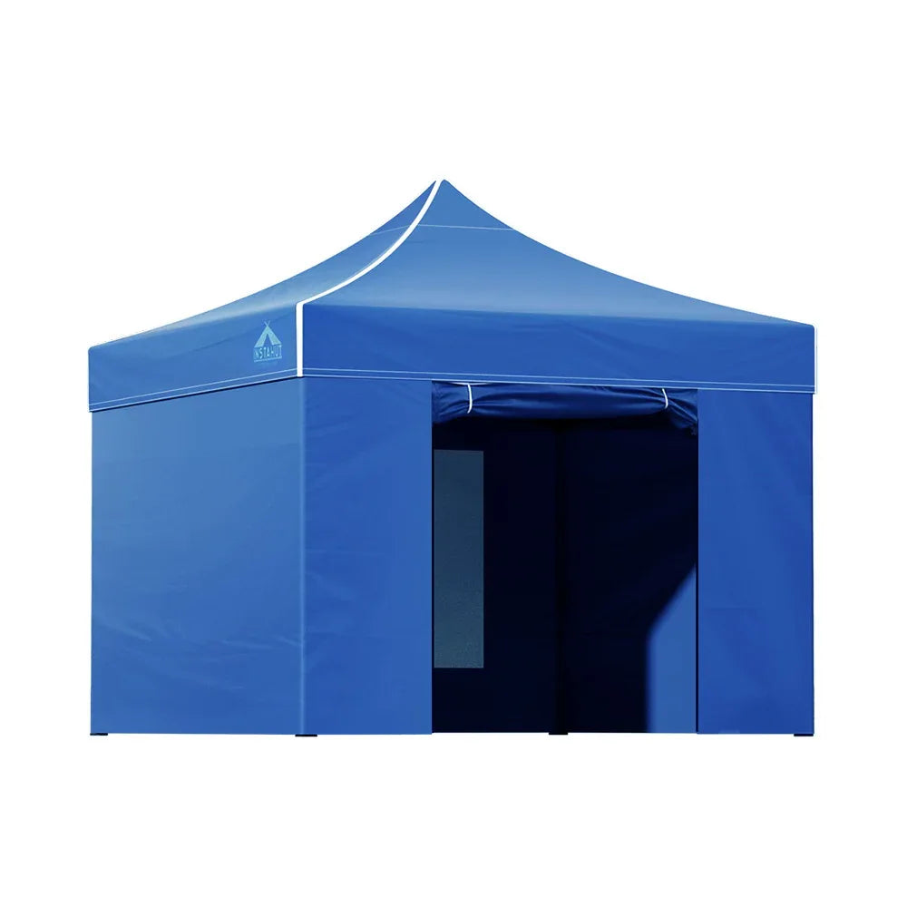 Instahut Gazebo Pop Up Marquee 3x3 Folding Tent Wedding Gazebos 500D Oxford Blue - Mekamart Australia