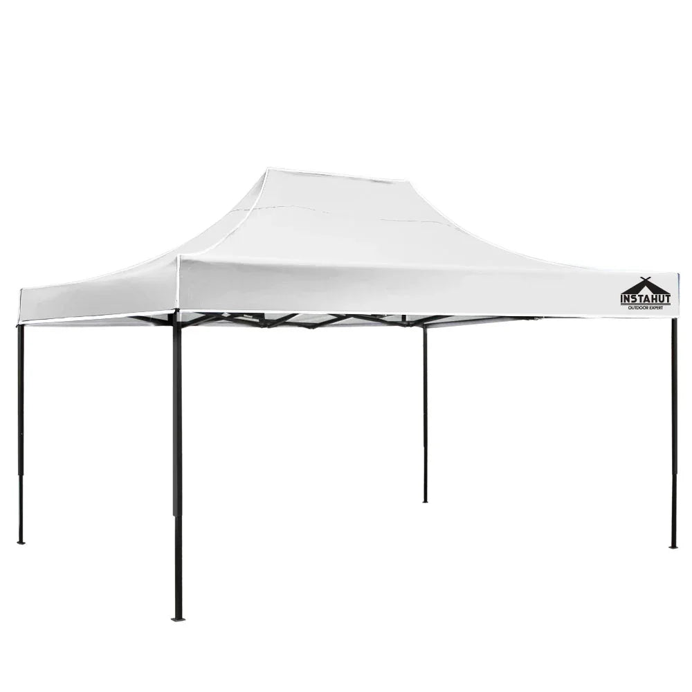 Instahut Gazebo Pop Up Marquee 3x4.5 Folding Tent 500D Oxford Fabric White - Mekamart Australia