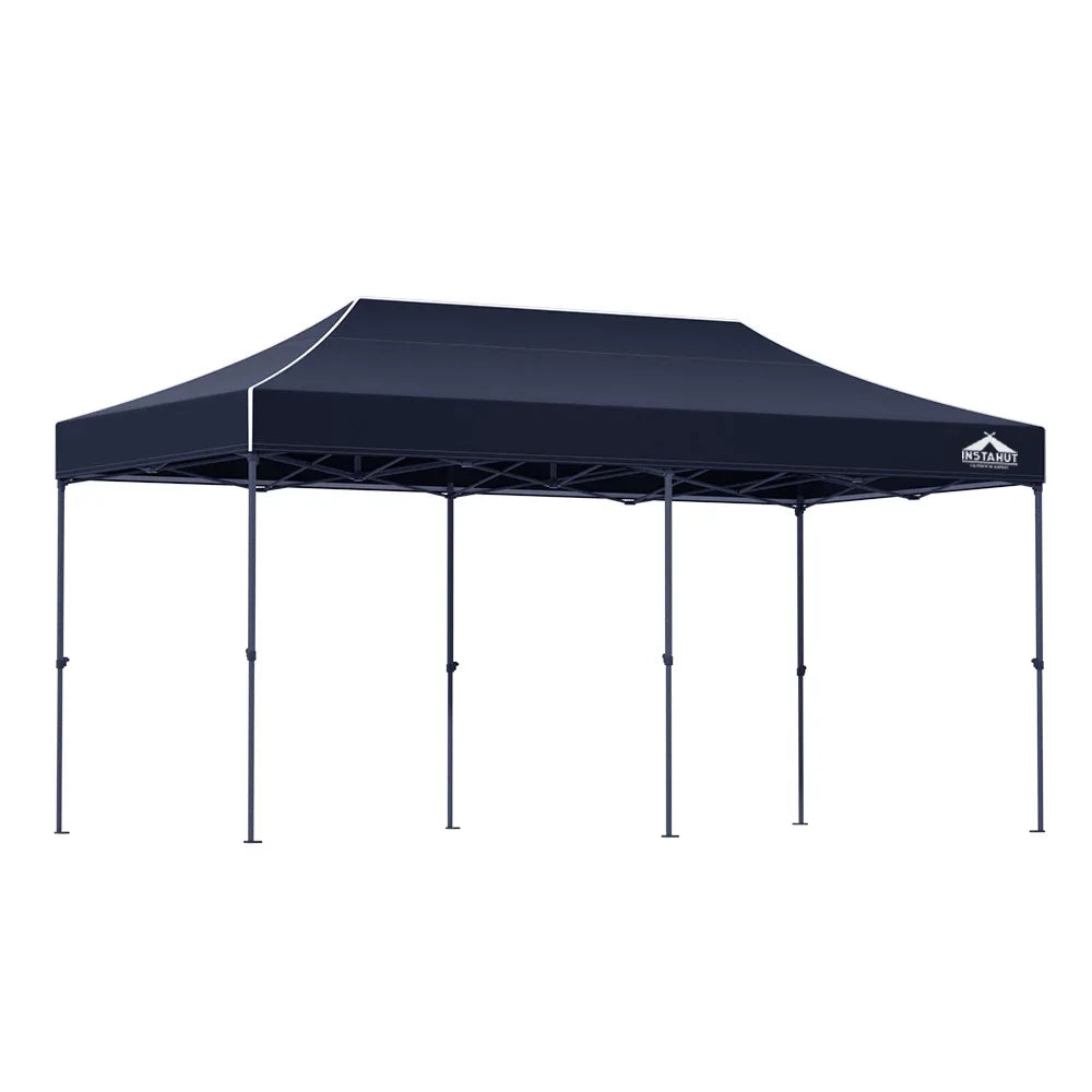 Instahut Gazebo Pop Up Marquee 3x6 Folding Tent Wedding 500D Oxford Camping Navy - Mekamart Australia