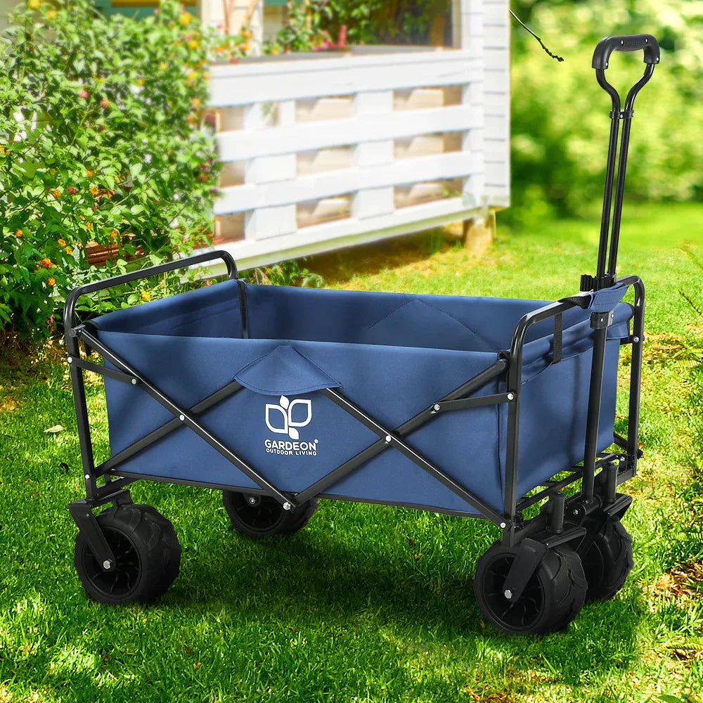 Gardeon Garden Cart Folding 120kg Trolley Camping Wagon Barrow Outdoor Beach - Mekamart Australia