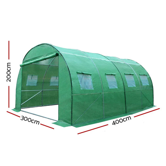 Green Fingers Greenhouse 4x3x2M Walk in Green House Tunnel Plant Garden Shed Dome - Mekamart Australia