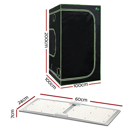 Green Fingers Grow Tent Light Kit 100x100x200CM 2200W LED Full Spectrum - Mekamart Australia