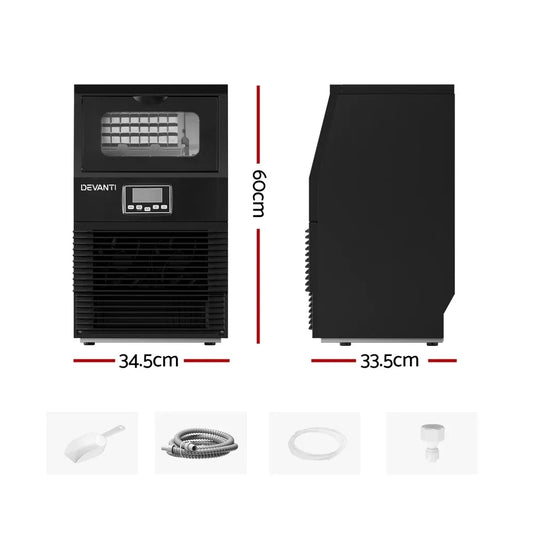 Devanti Commercial Ice Maker Cube Machine 30kg - Mekamart Australia