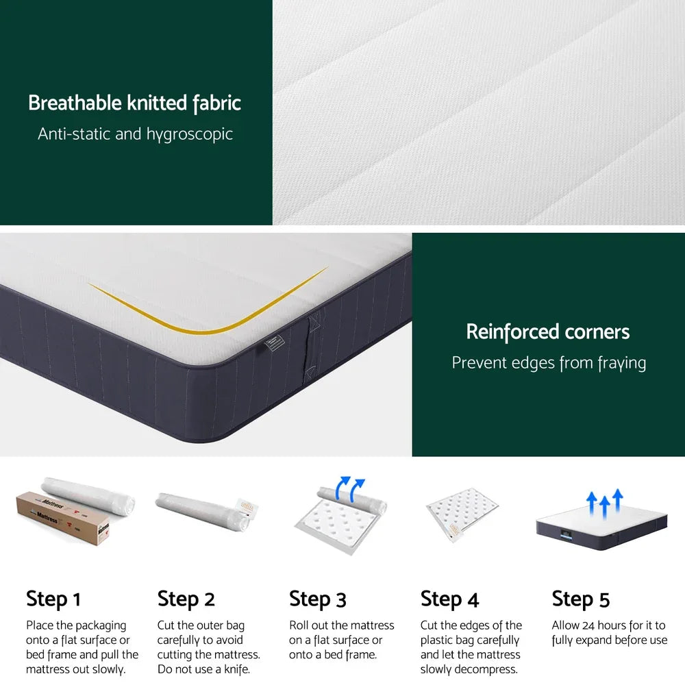 20cm Giselle Mattress Queen Bed Pocket Spring Mattresses - Mekamart Australia